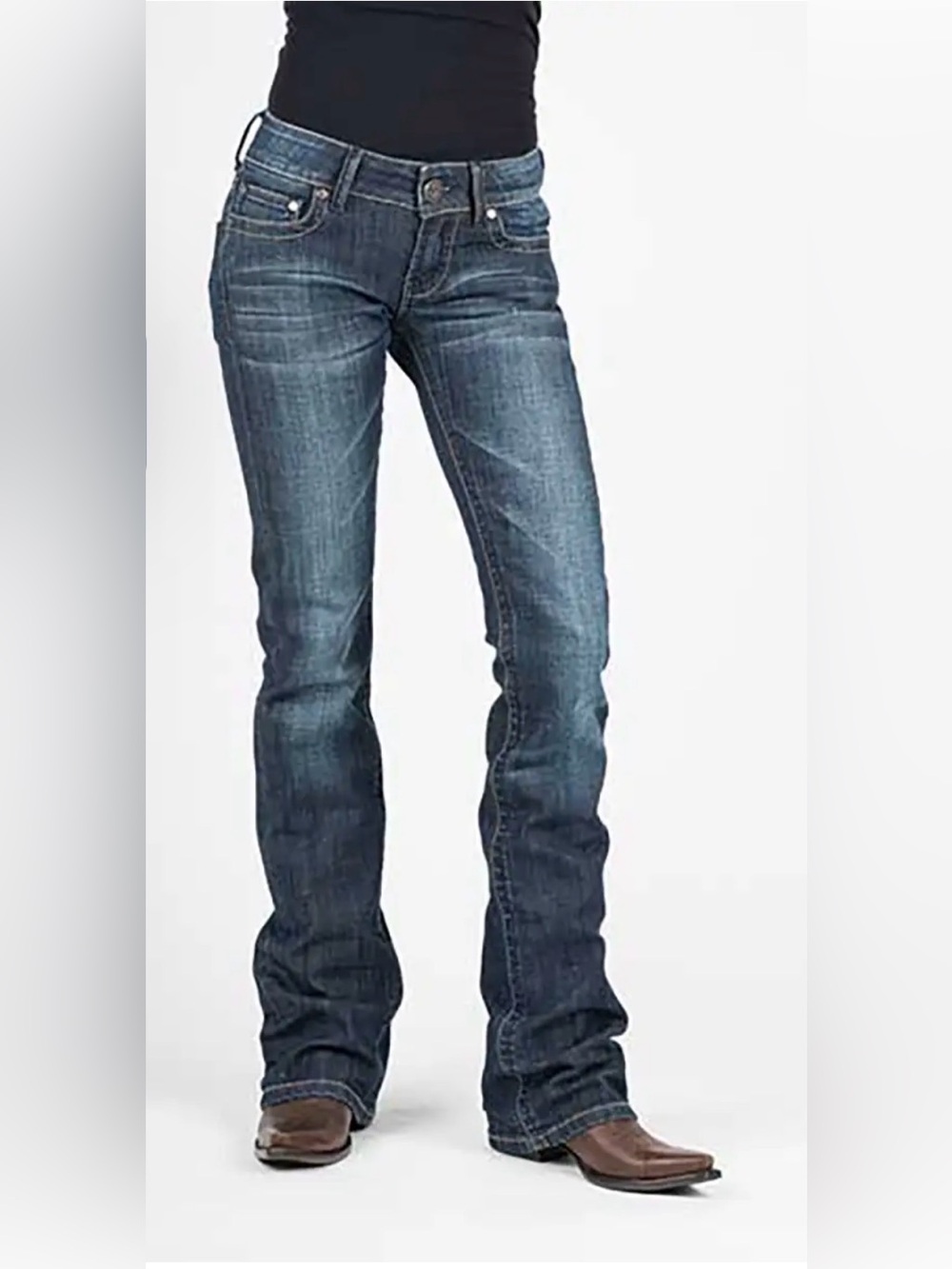NWT Stetson Women’s Hollywood Bootcut Jeans Low Rise Western Size 12 Regular